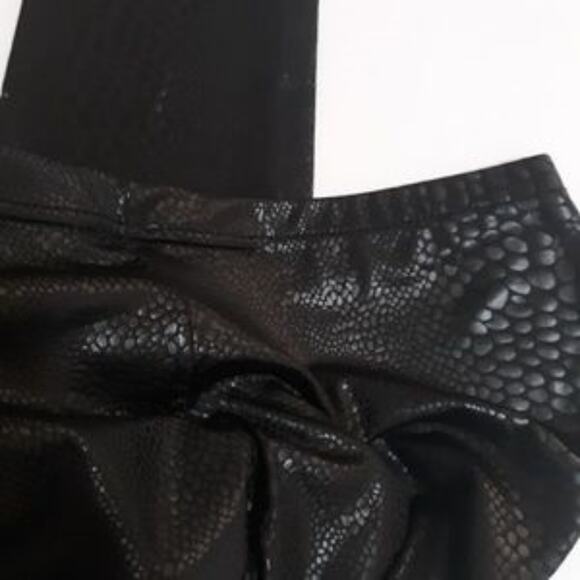 Hallhuber reptile print leggings sz L stretchy minimalist contemporary - Picture 4 of 7
